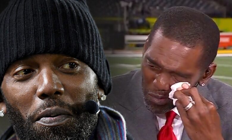 Randy Moss emotionally during return to ESPN after cancer fights