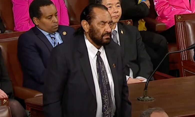 Congressman Al Green removed from Trump's joint session from the congress