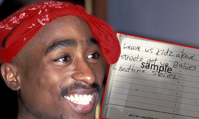 Early Tupac Shakur numbers and Sell texts for $ 250,000