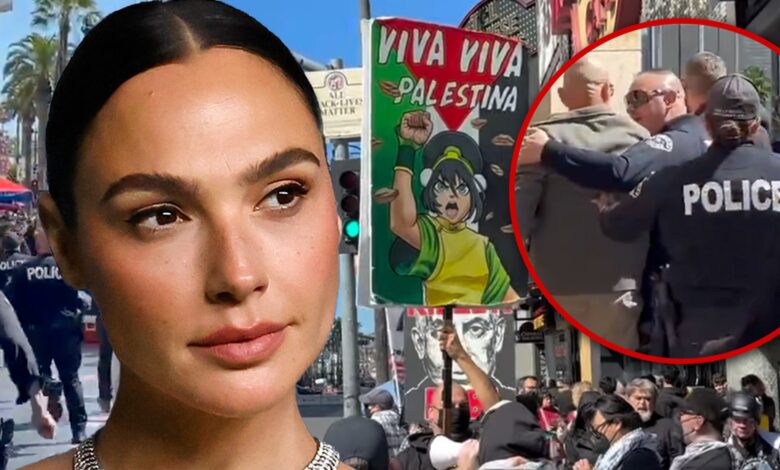 Israel, Palestinian demonstrators collide at Gal Gadot Hollywood Walk of Fame Ceremony