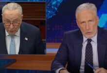 Jon Stewart Slams Chuck Schumer for passing Republican expenditure account