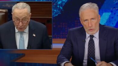 Jon Stewart Slams Chuck Schumer for passing Republican expenditure account