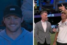 Josh Allen touches TGL with NFL Bros for bachelor party