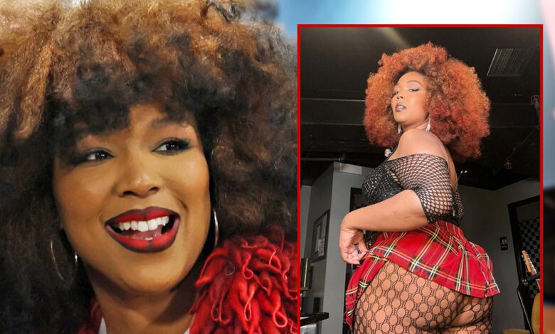 Lizzo shows off weight loss in fishing nets in Sexy IG photos