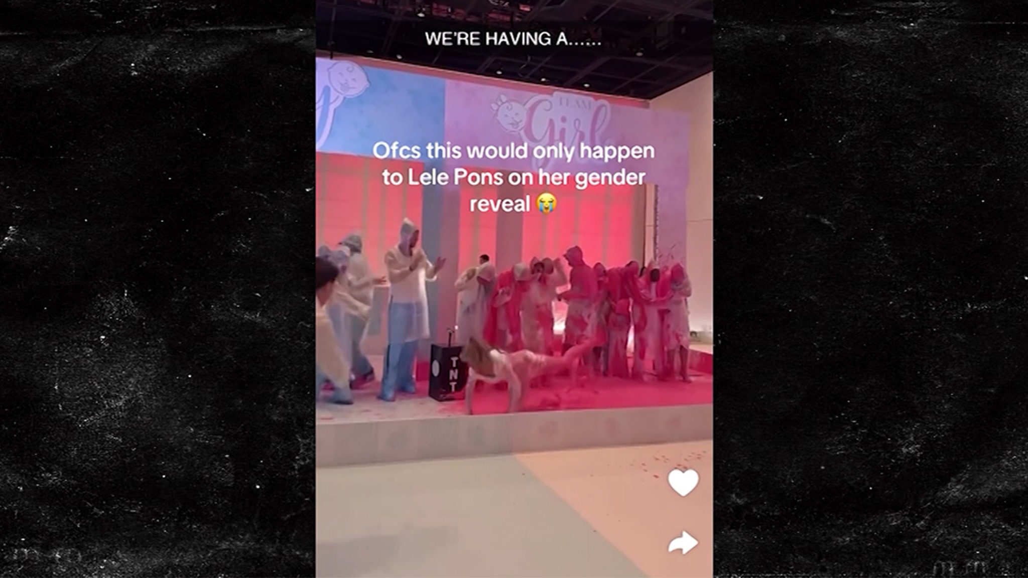 Lele Pons glides and falls hard during gender disclosure, on video
