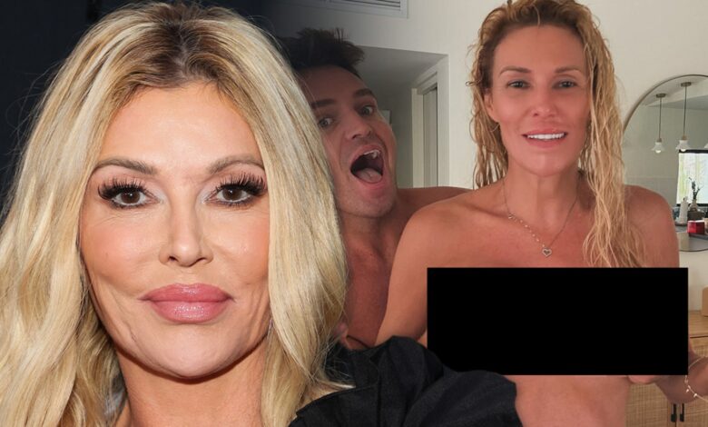 Brandi Glanville removes the top, friend grabs her breasts in steaming snaps