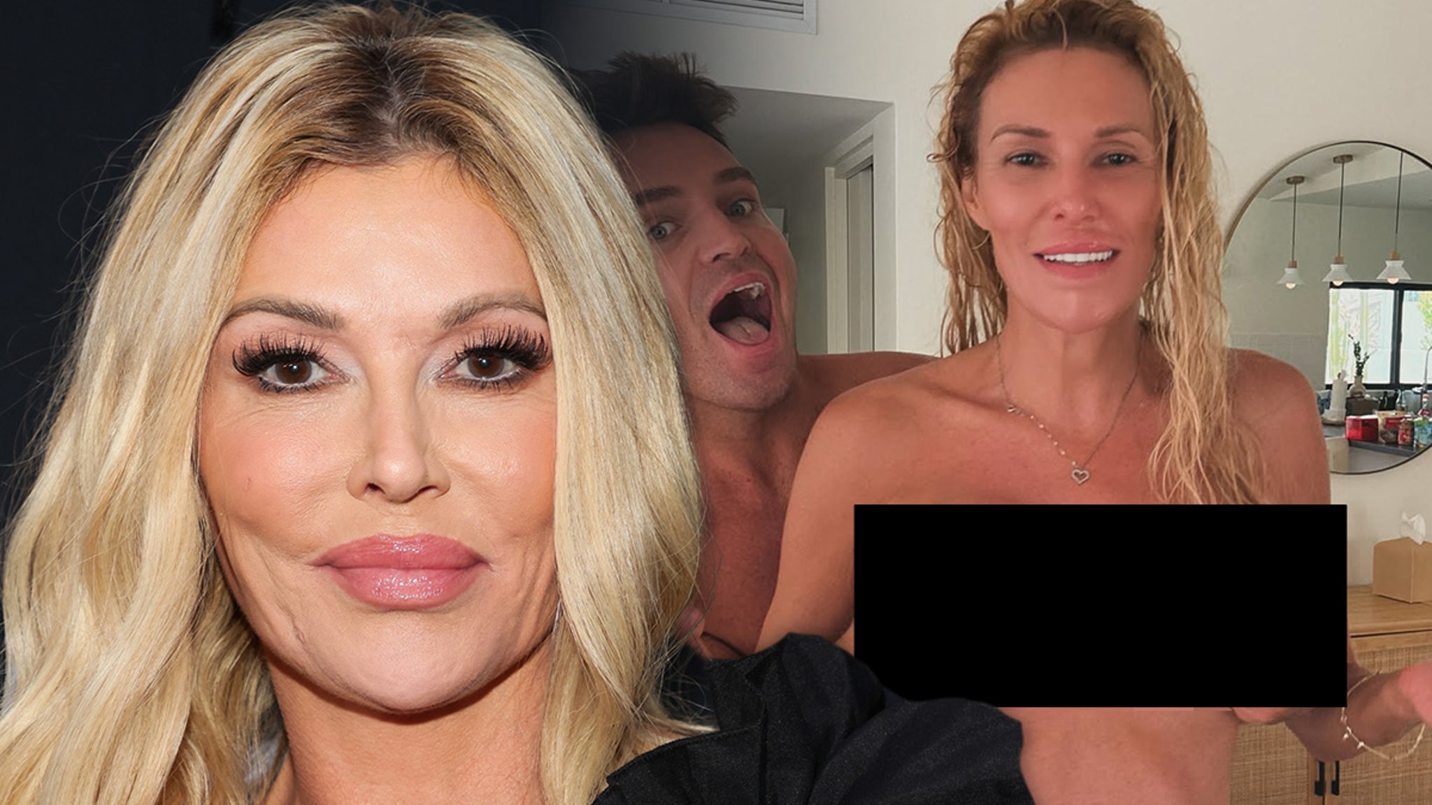 Brandi Glanville removes the top, friend grabs her breasts in steaming snaps