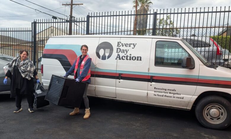 Every day, action film set cuts waste by bringing food for people in need