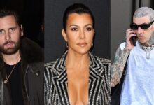 Kourtney Kardashian Baby Daddies Scott Disick Travis Barker 'locked in Veign'