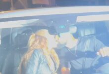 Larsa Pips and Jeff Coby share a passionate kiss after the romantic dinner