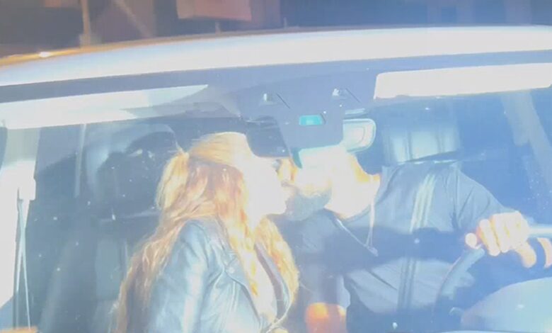 Larsa Pips and Jeff Coby share a passionate kiss after the romantic dinner