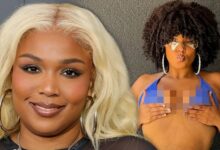 Lizzo twerks and holds Grammy's stuck in Teeny Bikini, on video
