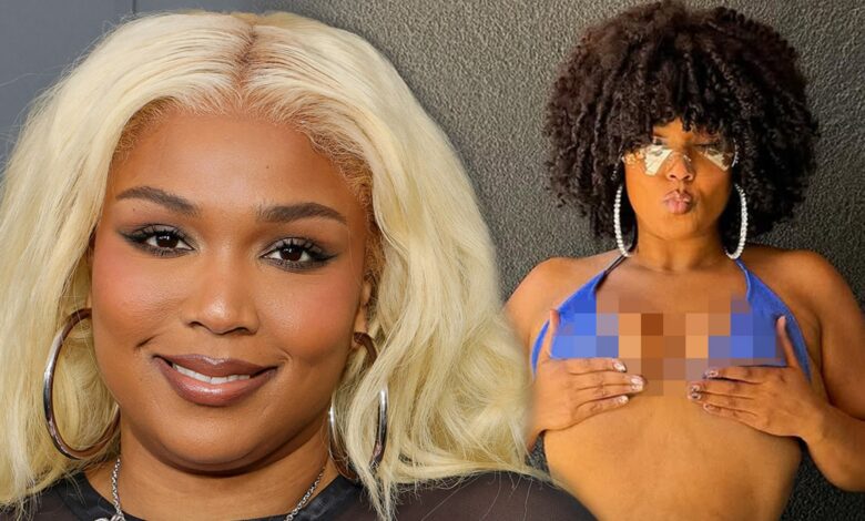 Lizzo twerks and holds Grammy's stuck in Teeny Bikini, on video