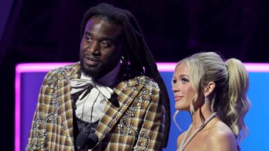 Shaboozey responds to Megan Moroney's Carter Family commentary at Amas