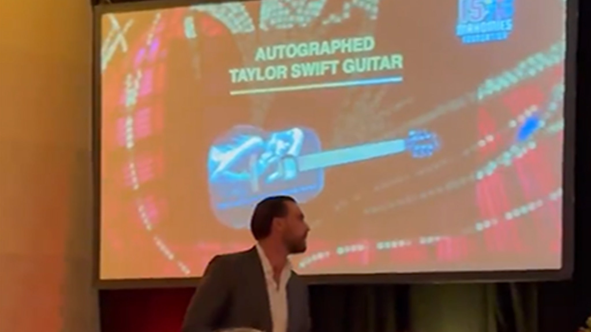 Travis Kelce Cracks Jokes about Taylor Swift guitar on Patrick Mahomes Charity Event