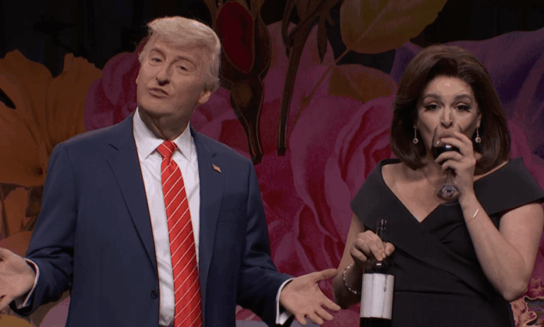 Trump speaks Chicago Pope as Jeanine Pirro -Muzzles Wine