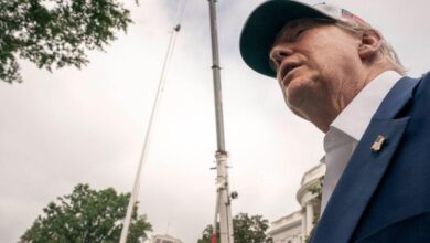 Donald Trump hit the White House before installing two 'gigantic phalluses' in the White House