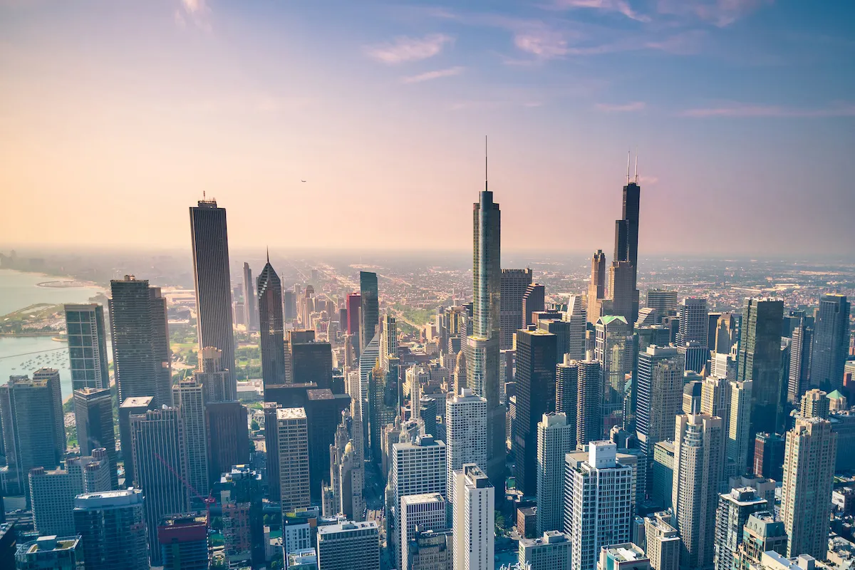 Chicago city skyline, USA