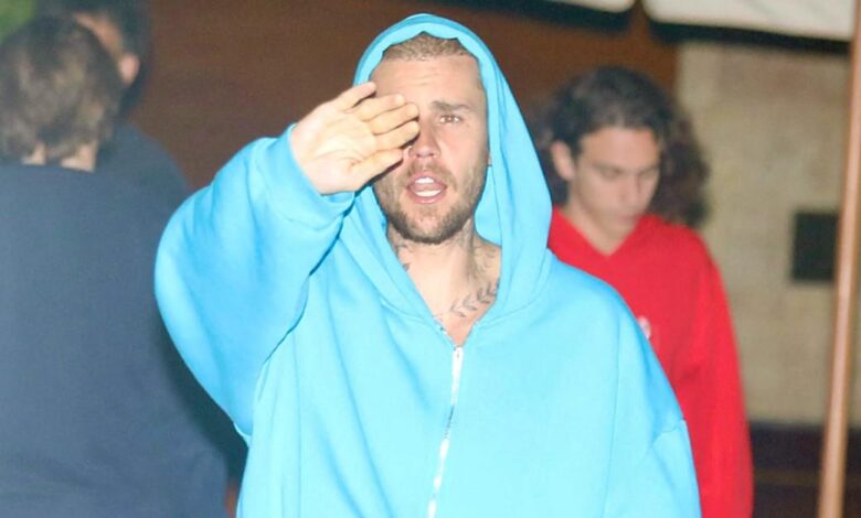 Justin Bieber feeds the conservatory fears with collapse outside of Nobu