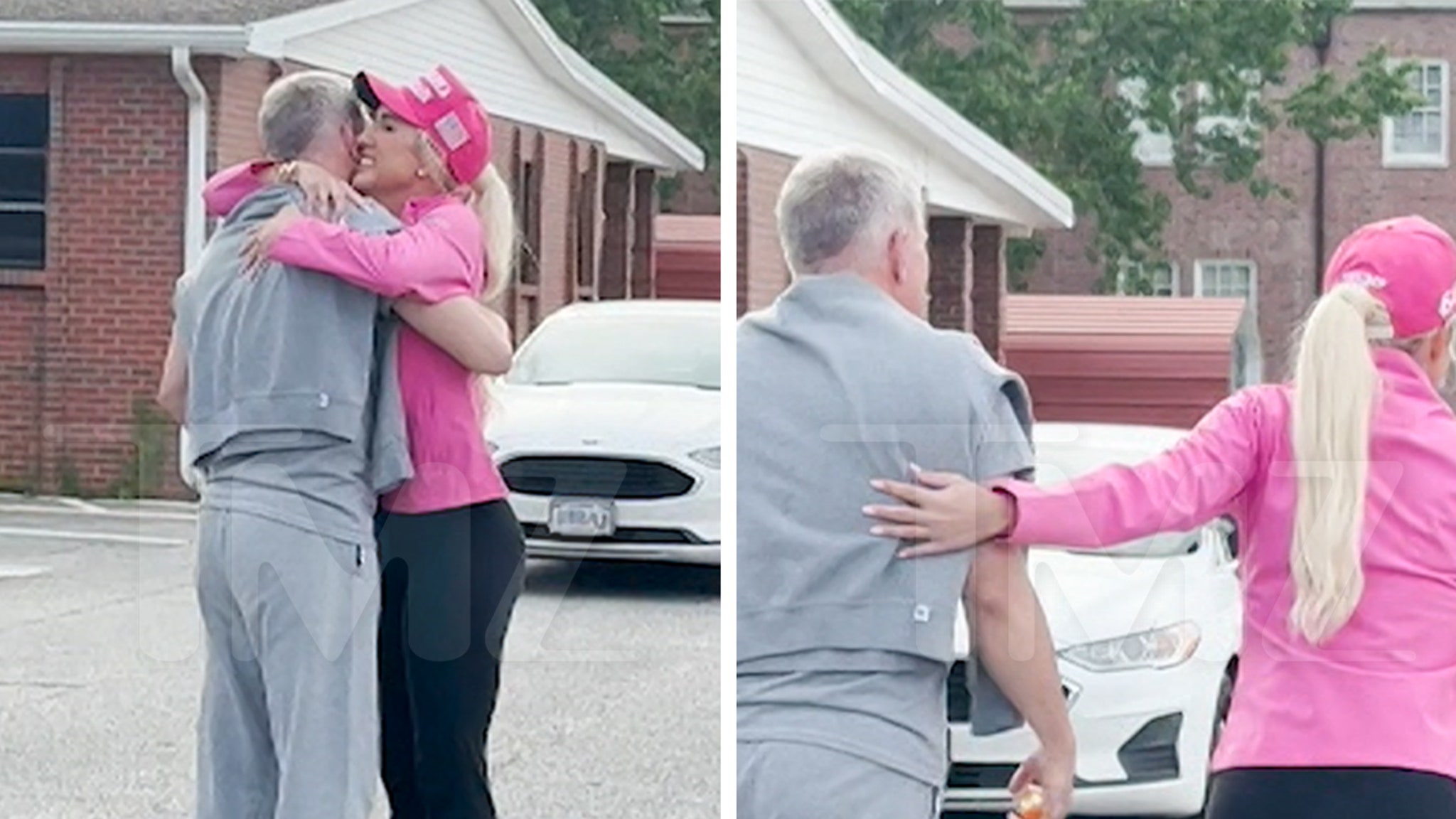 Todd and Savannah Chrisley Hug after his release from prison, on video
