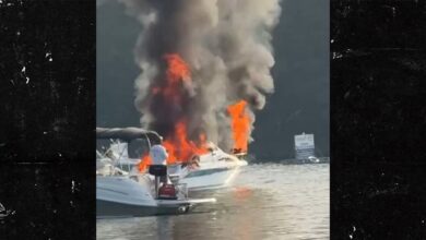 Boot goes up in flames on July 4