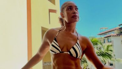 Gina Torres drops jaws with AB-baring bikini photos on vacation