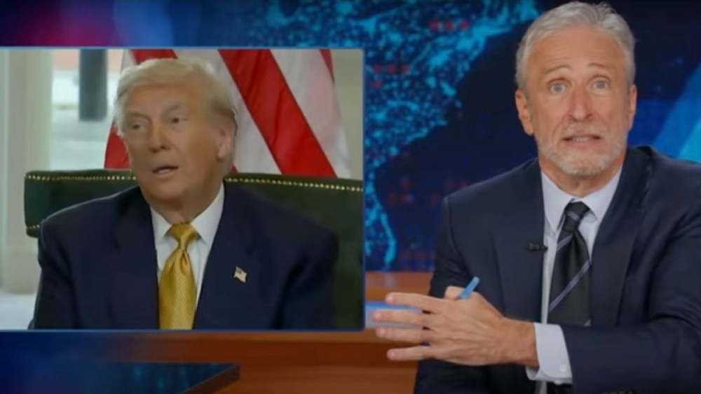 Jon Stewart Slams Trump because he claims that he never went to the island of Epstein