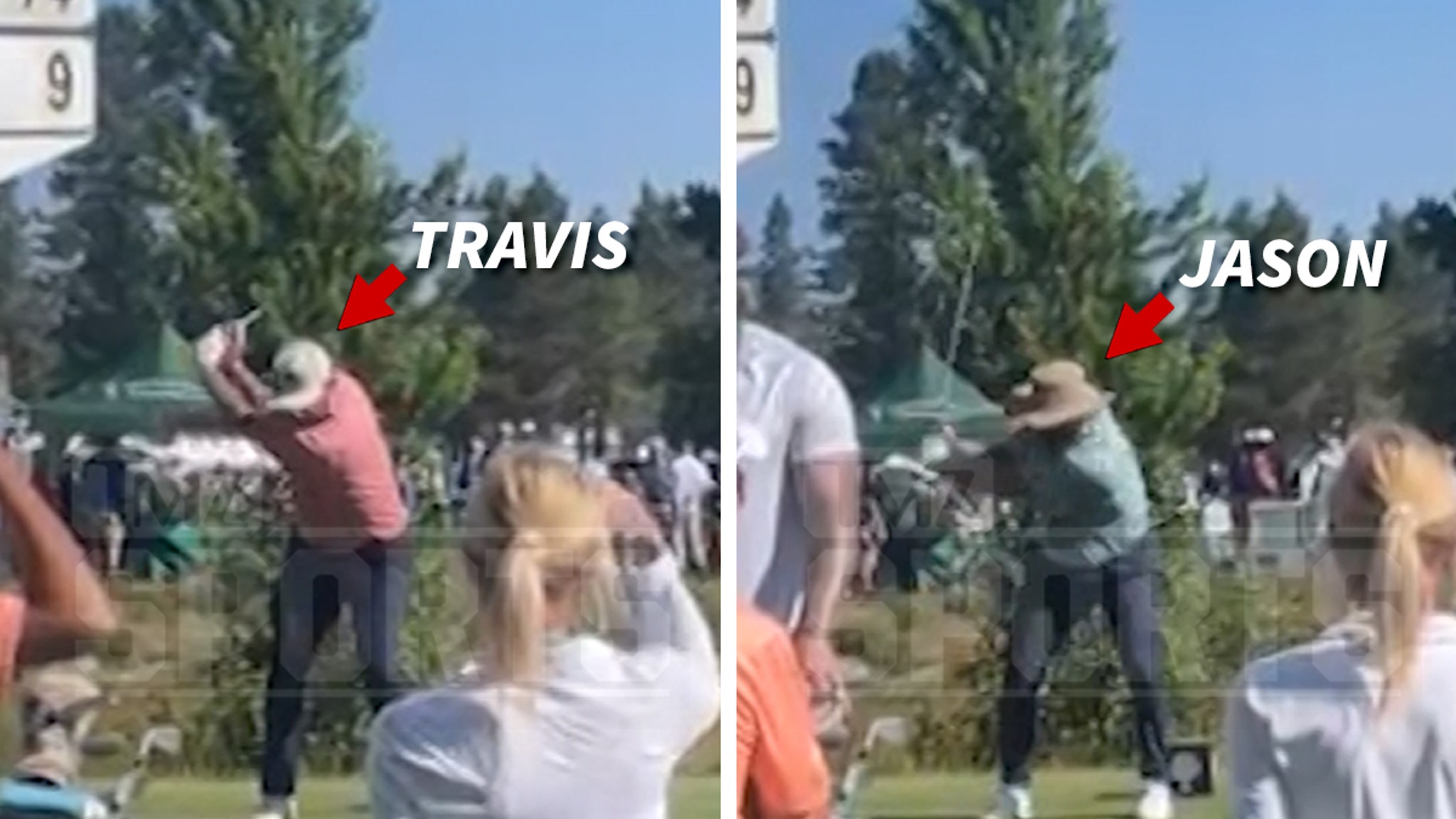 Travis Kelce is struggling on the golf course, pound beers with brother Jason & Baker Mayfield