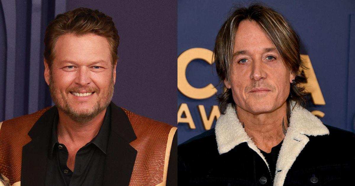Blake Shelton turns to Keith Urban for help at the marriage of Gwen Stefani