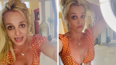 Britney Spears sings in new video while cleaning the house
