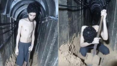 Gruesome video shows 'Living Skeleton' Hamas hostage