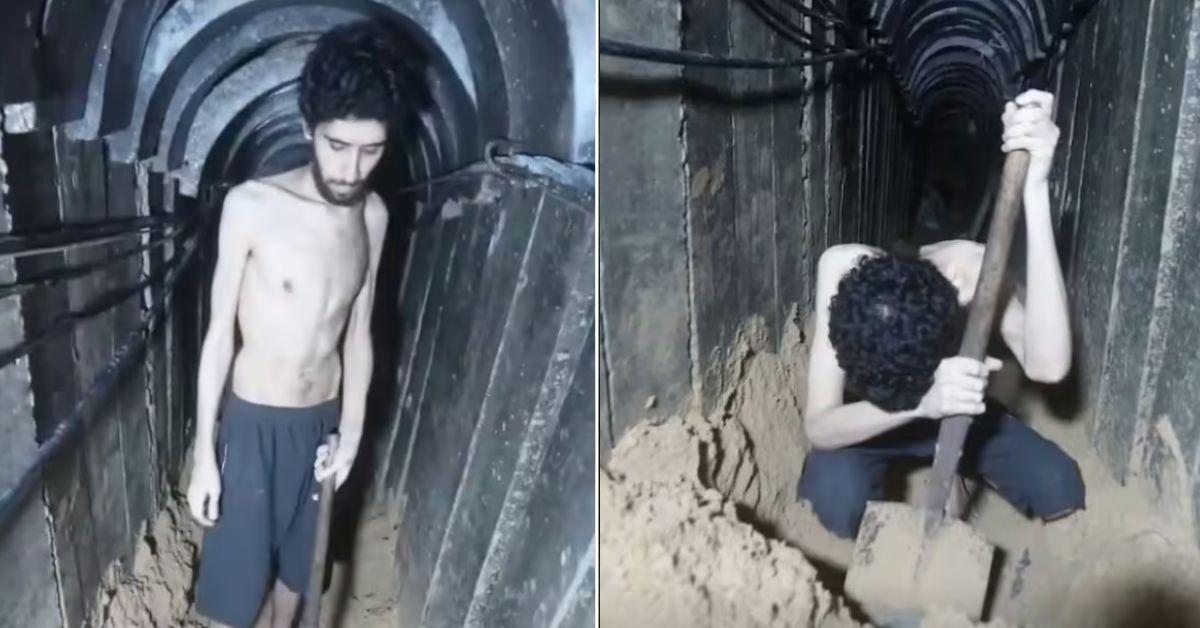 Gruesome video shows 'Living Skeleton' Hamas hostage