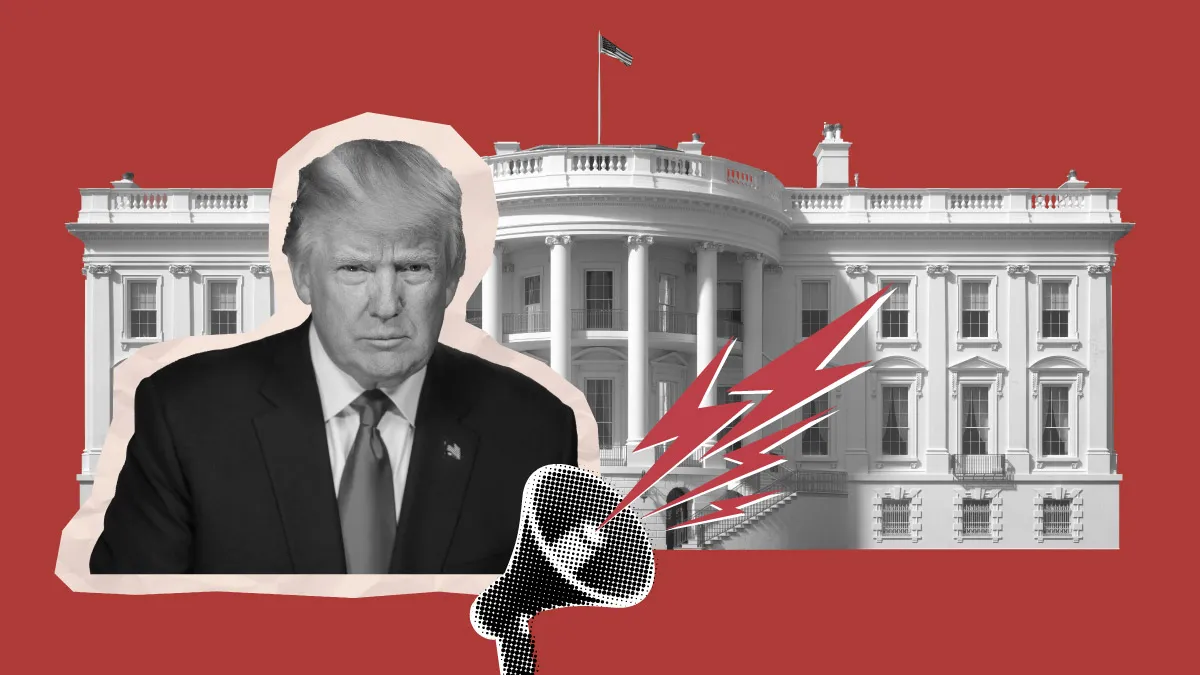 Trump white house bullhorn