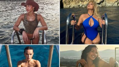 Climb on board! We have bikini -babes climbing ladders!