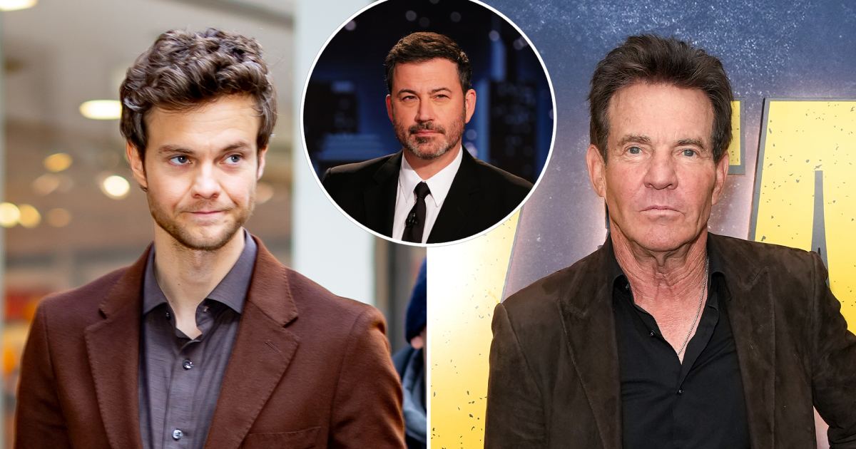 Jack Quaid supports Jimmy Kimmel while Papa Dennis Quaid criticizes the host