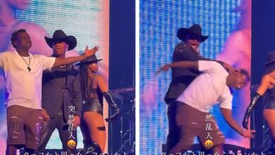 Ne-Yo Manhandles fan who jumped on stage during Japan show on video