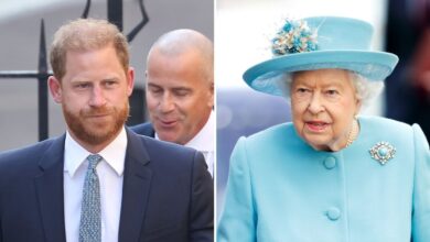 Prince Harry visits the grave of Queen Elizabeth II on dead anniversary