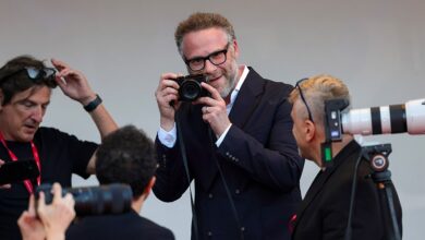 Seth Rogen hits Film Festival in Venice in research mode for 'The Studio'