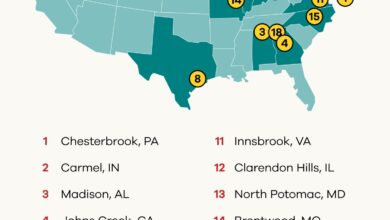 Top 20 American suburbs for a quieter life away from the city