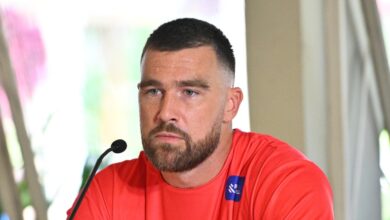 Travis Kelce is beaten by Teair Tart in the NFL game of Brazil