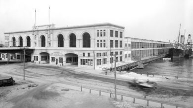 Commonwelath Pier in Boston in the 1910s