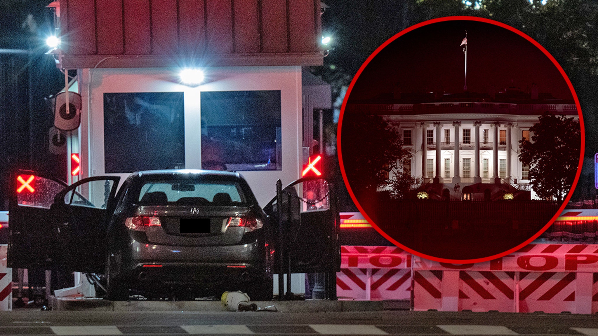 Driver arrested after car crashes into White House security gate