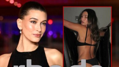 Hailey Bieber shows off her booty in tiny bikini while hooking up with Rhode