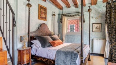 Bedroom in Alexander Gabrovsky's apartment in Venice