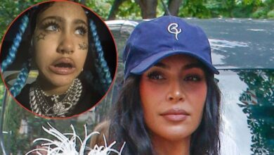 Kim Kardashian hit out after North West debut with facial tattoos and piercings