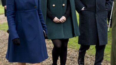Princess Eugenie and Princess Beatrice arrive at St Lawrence Church with Prince Andrew, Duke of York on January 21, 2018