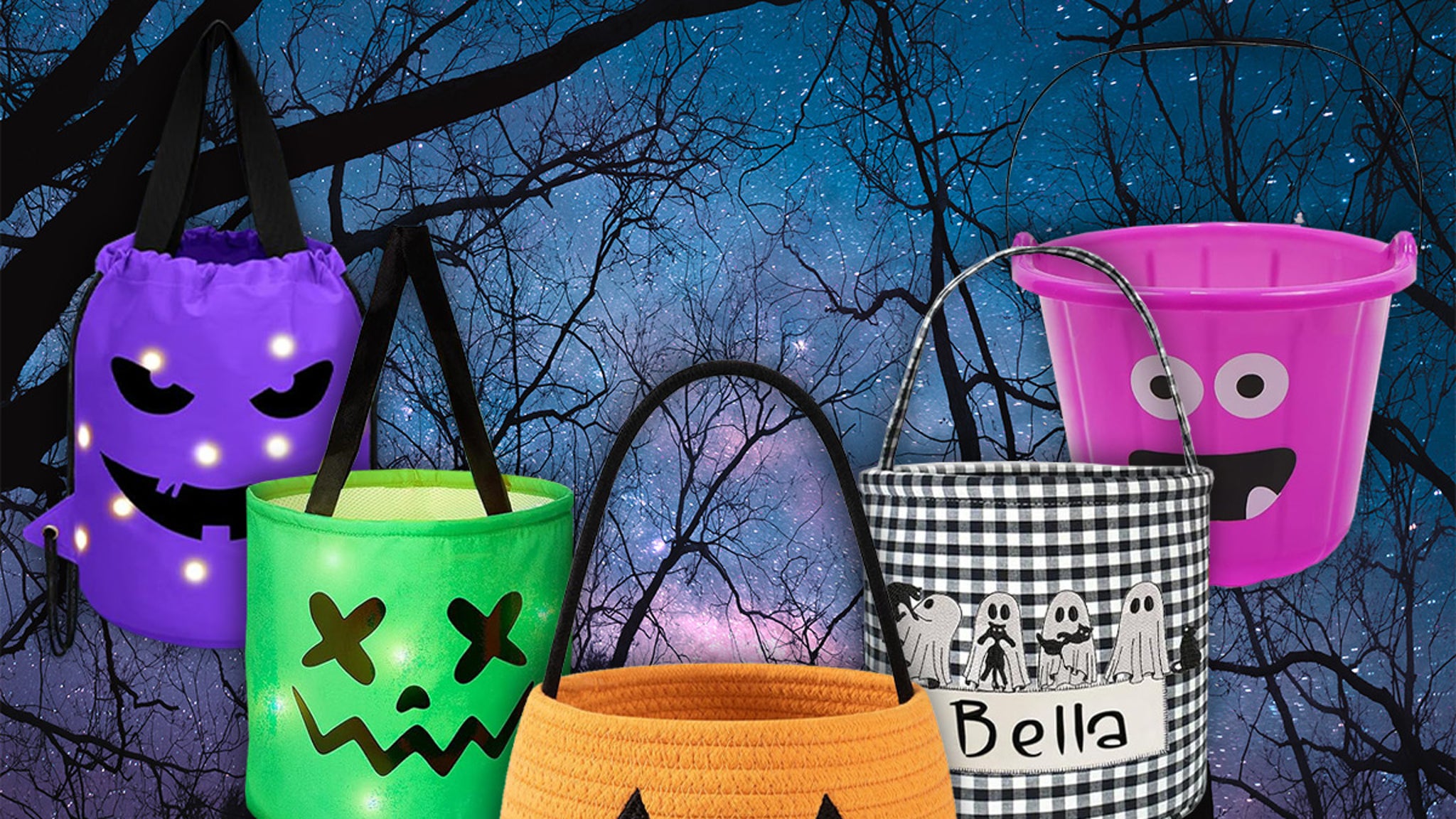 Trendy Trick-or-Treat Candy Buckets on Amazon