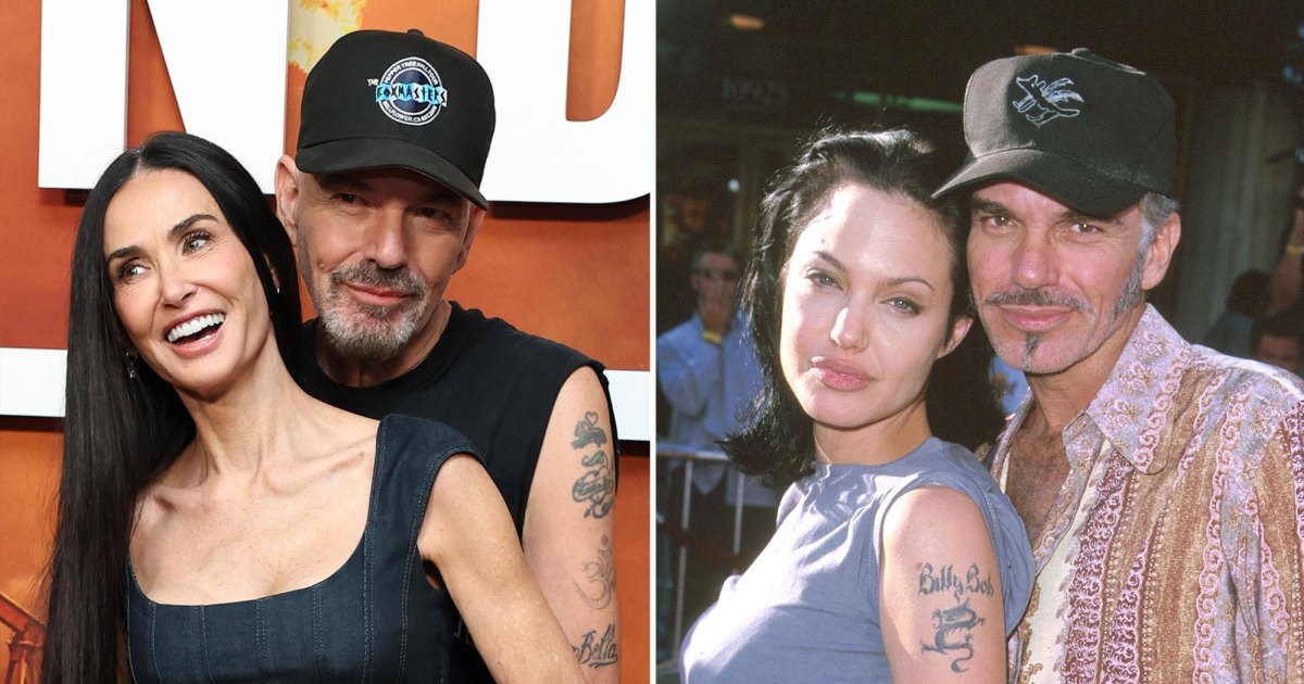 Demi Moore and Billy Bob Thornton recreate the Angelina Jolie pose