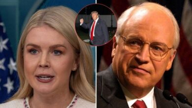 Dick Cheney's death gets an icy response from Karoline Leavitt