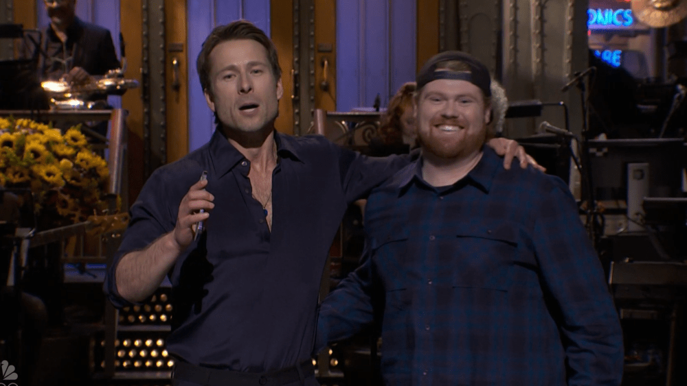 Glen Powell Takes His UPS Driver to the 'SNL' Crash Monologue